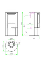 Load image into Gallery viewer, aROUND 9kW, SVEA FLAME wood stove