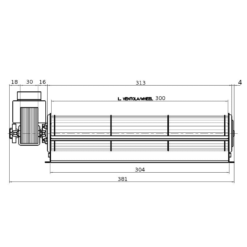 TANGENTIAL FAN TGO 60/1-300/30 25/1800 SF M270