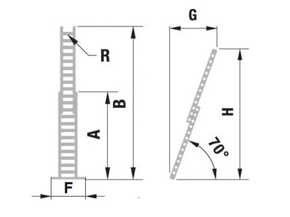 PROFESSIONAL TWO PART EXTENDABLE LADDERS WITH ROPE,  model 8318