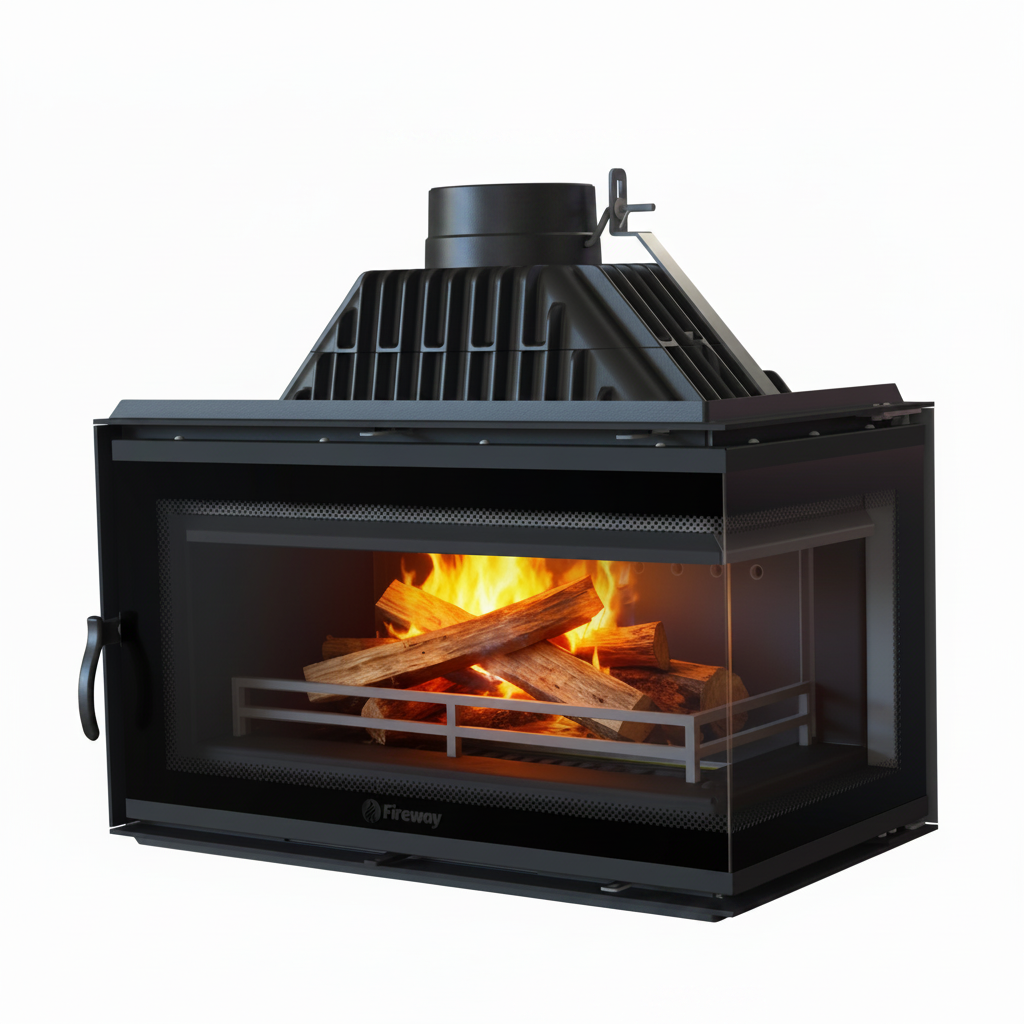 Corner fireplace insert 1:1