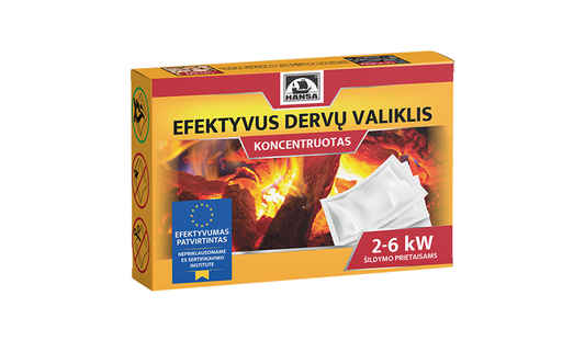 CONCENTRATED SOOT REMOVER for wood stoves 2-6kW (in bags 5x5g)