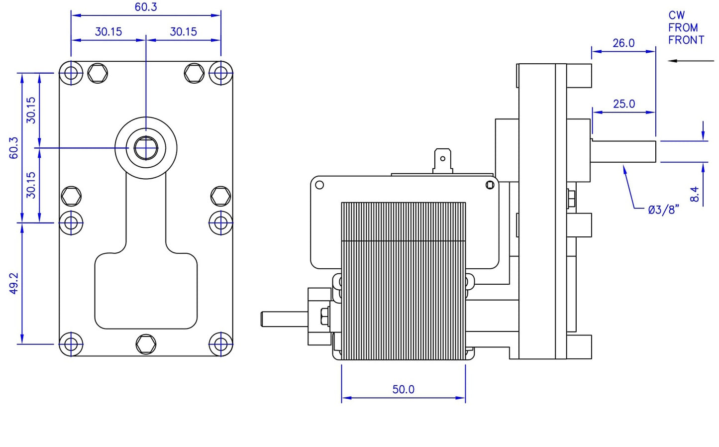 GEAR MOTOR FOR PELLET STOVE, 8 RPM, FB1223