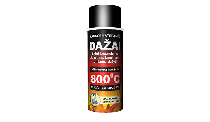 HEAT RESISTANT SPRAY COLOR, (black), 400ml