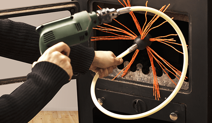 TORNADO rotary chimney sweep tool set