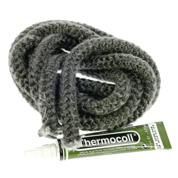 STOVE ROPE AND SILICONE REPLACEMENT KIT dia. 10mm, Packing 2m+2x17ml/30mg of thermoresistant silicone